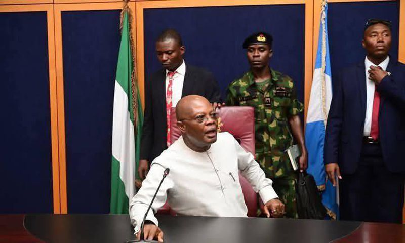 Sole Administrator in charge of Rivers State, Vice Admiral Ibok-Ete Ibas (Retd.)
