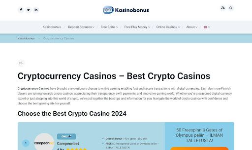Kasinobonus.ai Publishes Report: 69% of crypto casinos in Finland offer more lucrative bonuses than traditional platforms