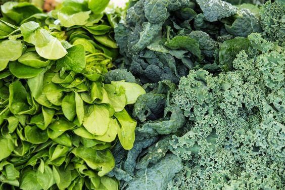 Spinach and kale are rich in vitamins A, C, and K [One Green Planet]