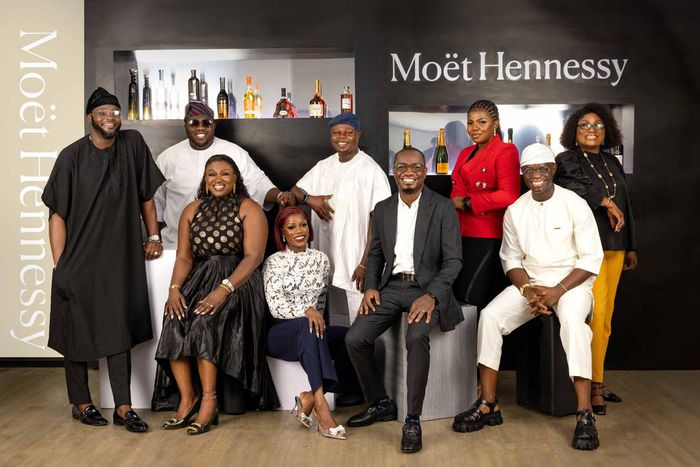 From Left to Right (Adewale Akingboju, CEO EneVic Drinks & Entertainment Ltd, Chibuzo Kelvin Aghaji, CEO Aplus drinks Ltd, Okolie Bolatito Elizabeth, CEO Bonix Drinks & Entertainment, Oguntula Omuwunmi, MD/CEO, Chillcity Drinks, Ayobami Abioye CEO, Ish...
