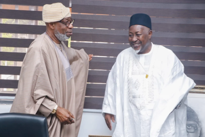 Dr Dele Alake, Minister of Solid Minerals Development and Abubakar Badaru, Minister of Defence [ NAN]