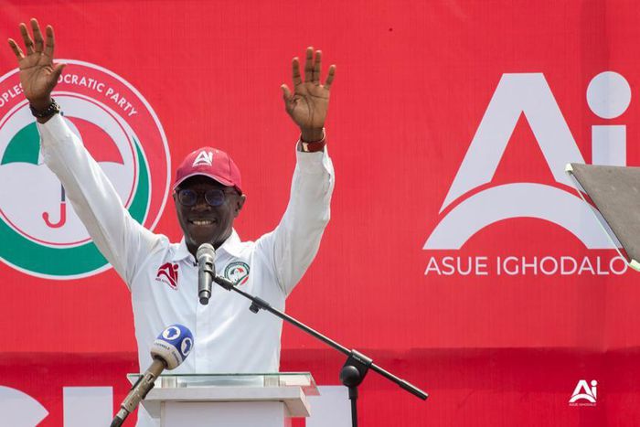 Asue Ighodalo is the PDP candidate for the upcoming Edo election.