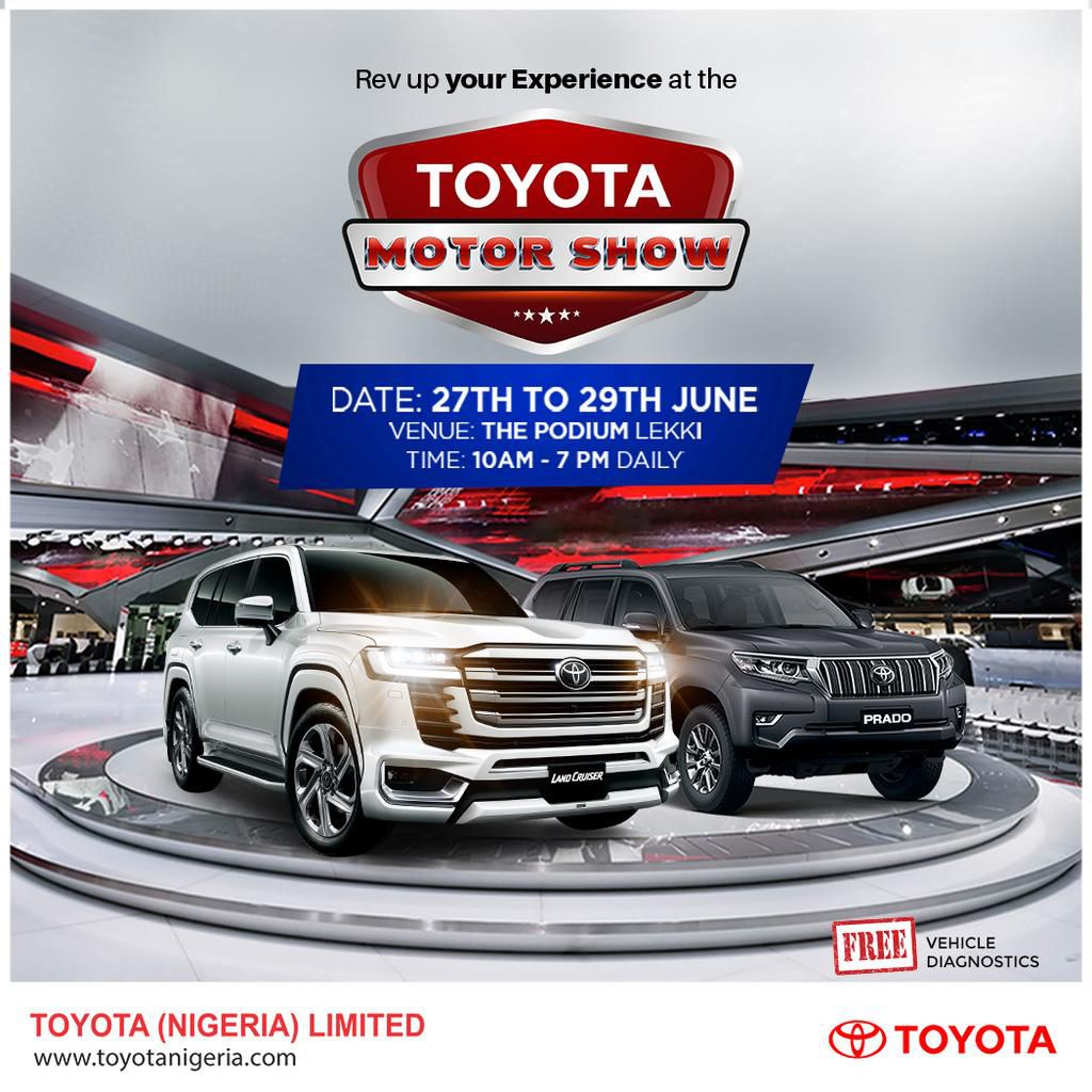 Buckle Up Lagos! The TOYOTA MOTOR SHOW is coming to Lekki
