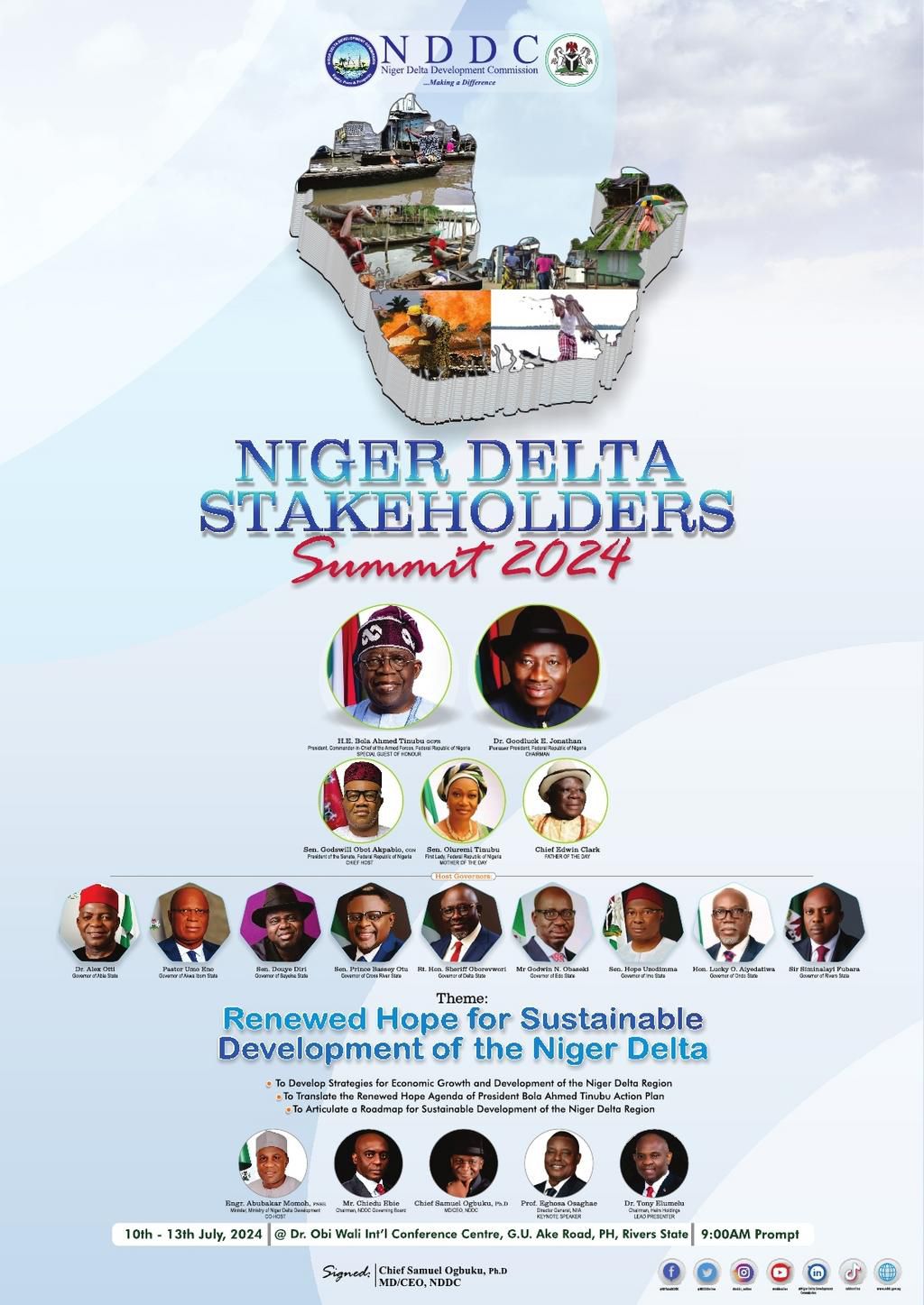 NDDC: Niger Delta stakeholders summit holds July 10th - 13th 2024