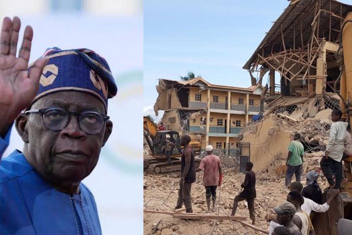 Tinubu sympathises with victims of building collapse in Plateau