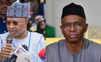Governor Uba Sani of Kaduna State and Former Governor Nasir El-Rufai. [Facebook]