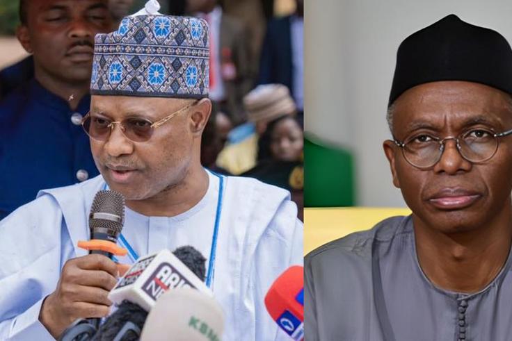 Governor Uba Sani of Kaduna State and Former Governor Nasir El-Rufai. [Facebook]