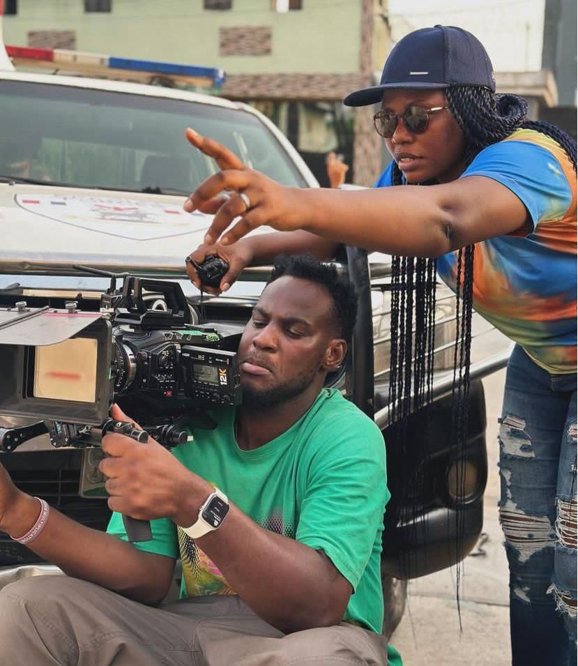 'Criminal' director Dolapo Adigun on set [Anthill Studios]
