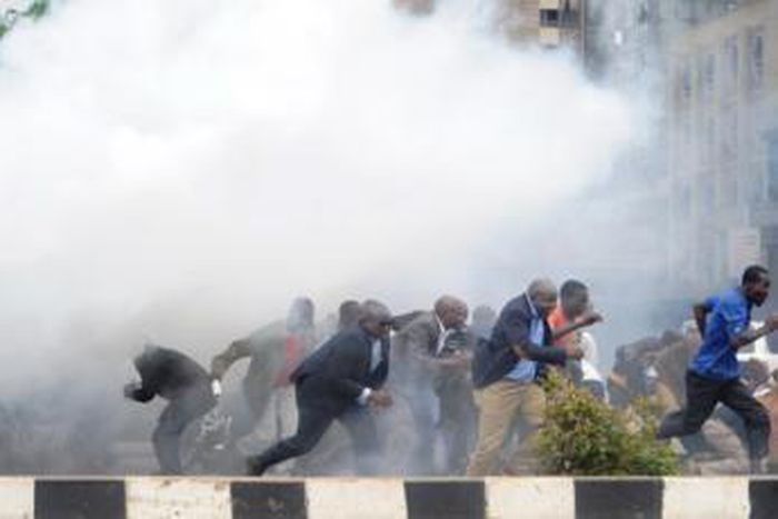 Police fire teargas to disperse crowd