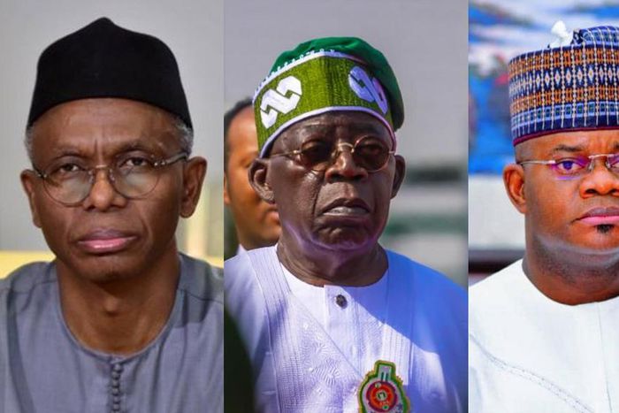 Nasir El-Rufai, Bola Tinubu, Yahaya Bello. [Facebook]