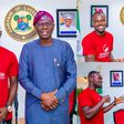 Governor Babajide Sanwo-Olu hosted Coach Dreh at his office on Monday, April 8. [@jidesanwoolu/x]