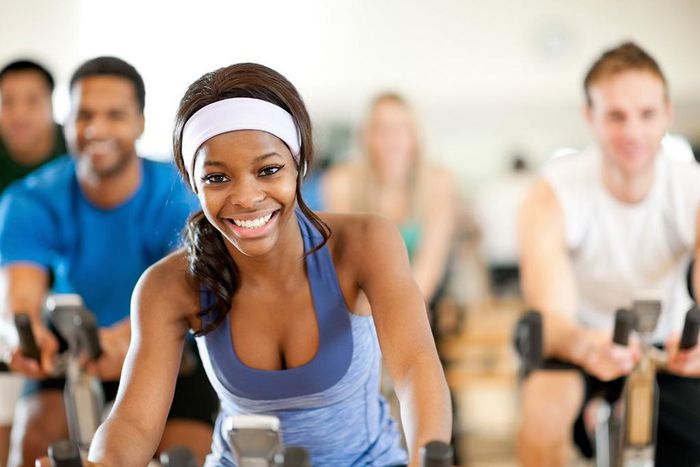 African woman working out