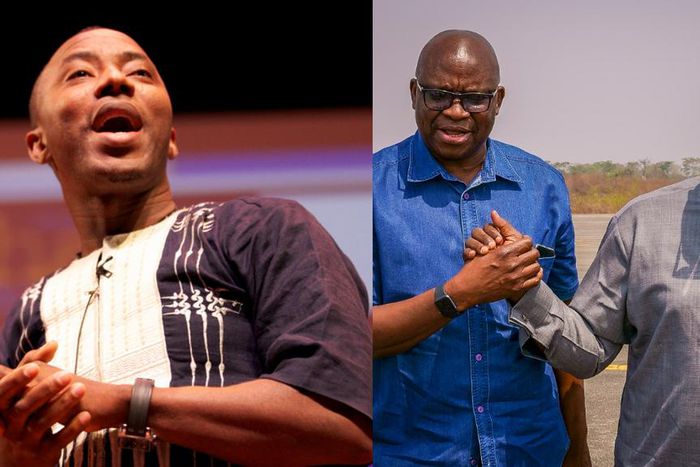 Omoyele Sowore, Ayo Fayose and Kayode Fayemi. [Facebook]