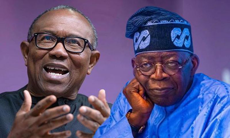 Peter Obi and President Bola Tinubu.
