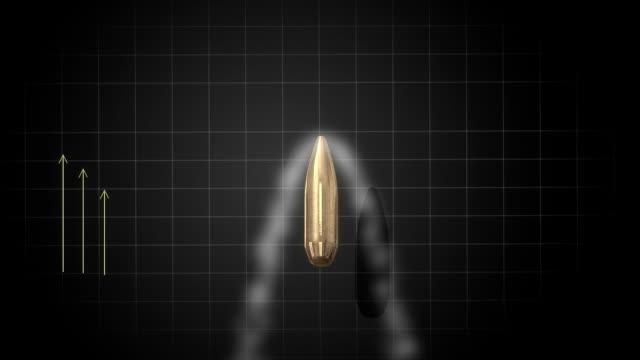 Photo illustration of a bullet going up