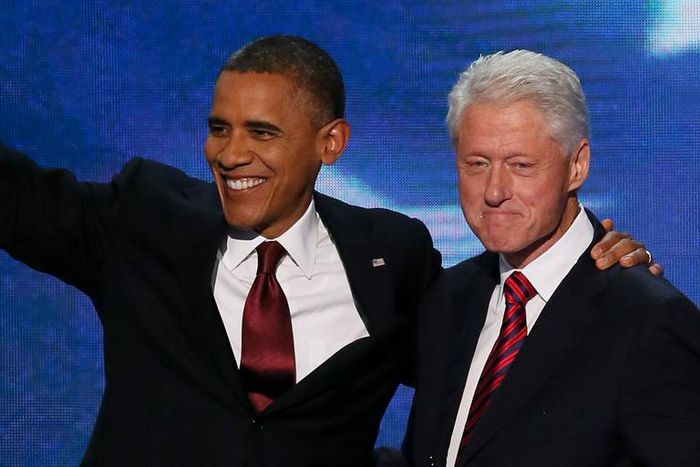 Barack Obama and Bill Clinton in 2008.