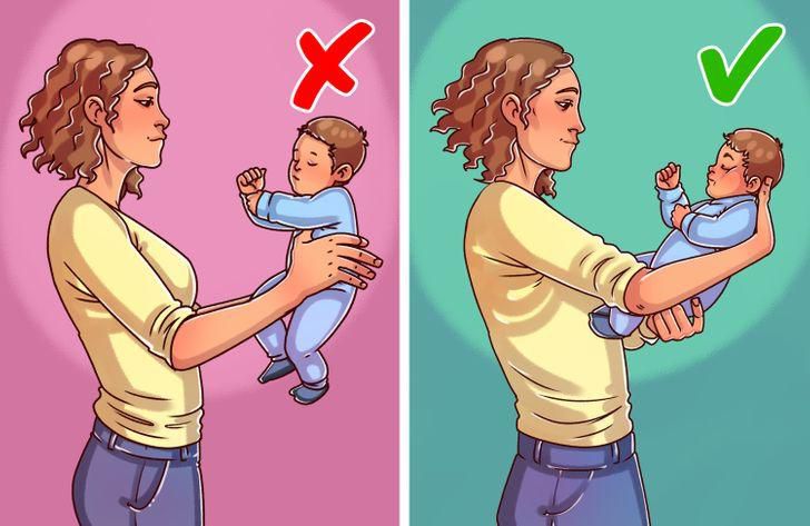Dangerous ways of holding your baby [BrightSide]