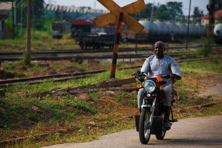 A motorcyclist, popularly called 'Okada rider' [Wikimedia Commons]