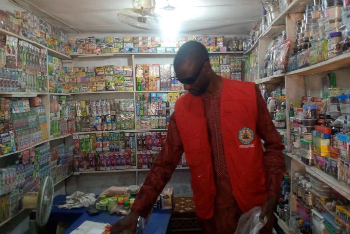 One of the shops sealed by NAFDAC in Abuja on Friday [NAN]