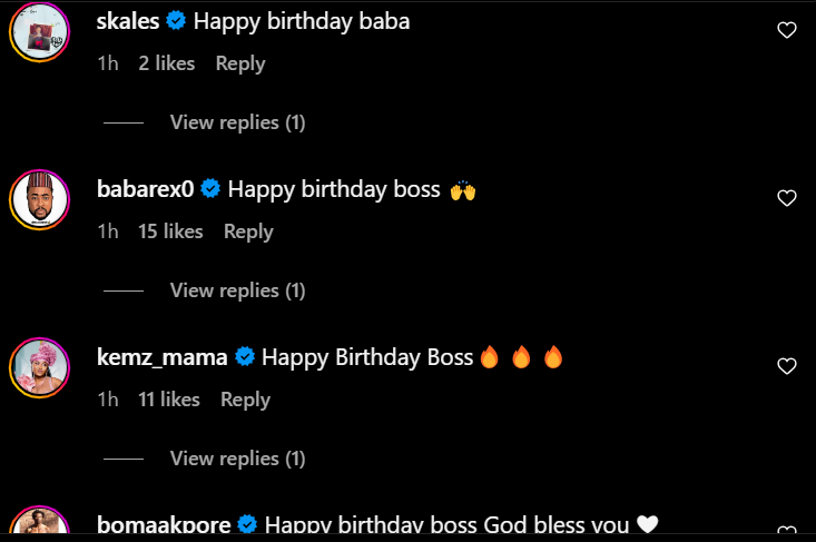 Birthday wishes in JJC Skillz's comment section [Instagram/Jjcskillz]