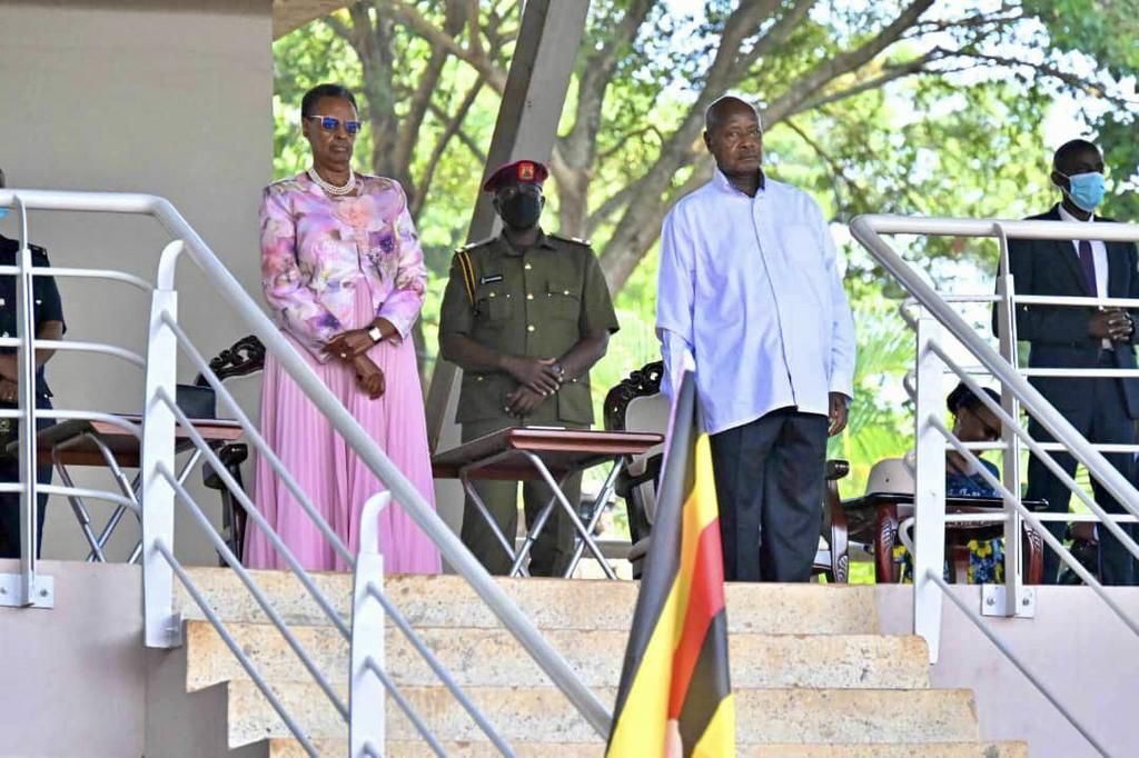 President Museveni and First Lady Janet at Namugongo