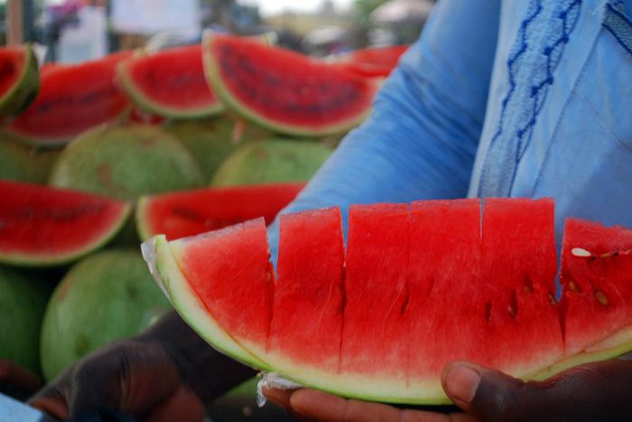 Nigerian watermelon seller [Wikipedia]