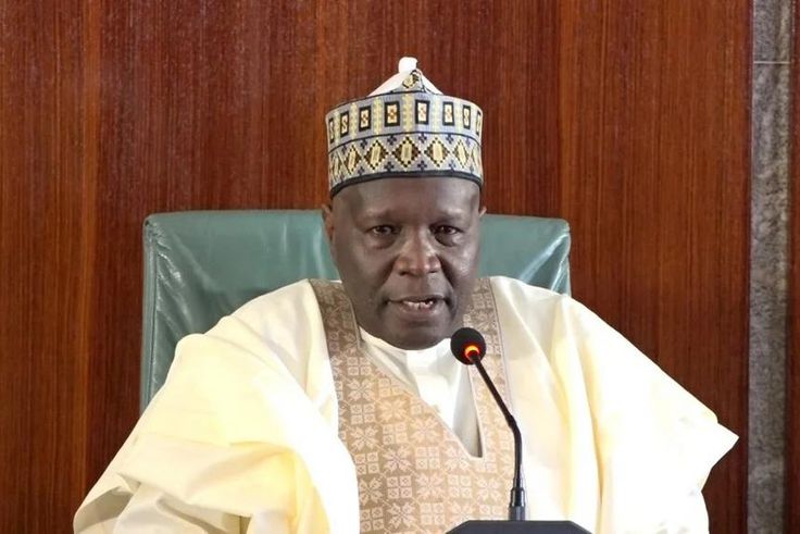 Gov. Inuwa Yahaya of Gombe State, addressing State House correspondents after a meeting with President Bola Tinubu on Friday [NAN]