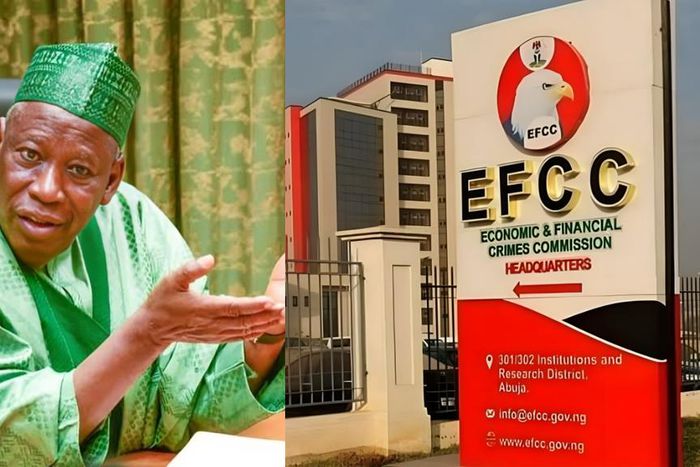 Abdullahi Ganduje and EFCC. [Facebook]