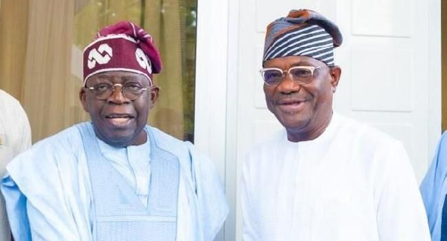 President Tinubu and Minister Nyesom Wike [Ripples Nigeria]