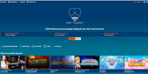Bofcasino - Best Casino for a Welcome Package