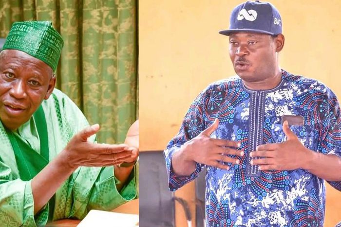 Ondo Poll: Ganduje consoles Jimoh Ibrahim after crushing defeat in primary poll