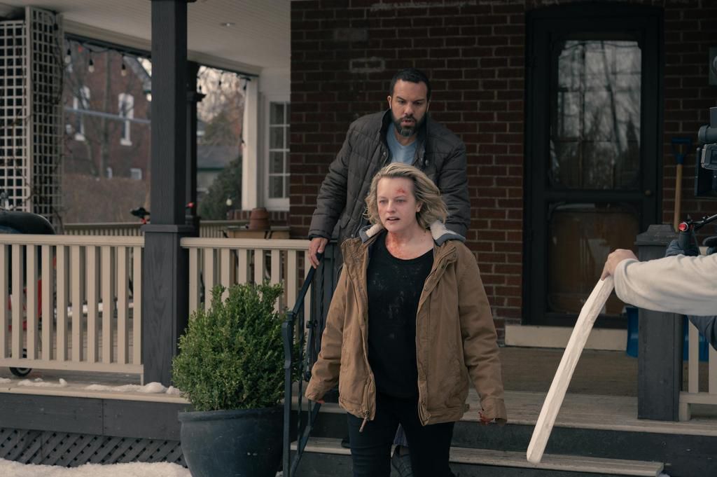 June (Elisabeth Moss) and Luke (O-T Fagbenle) on season five of "The Handmaid's Tale."Sophie Giraud/Hulu