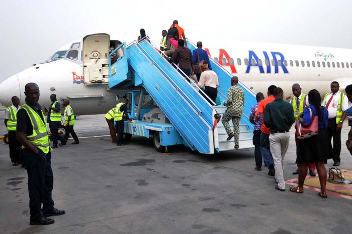 Airport passengers in Nigeria [Guardian]
