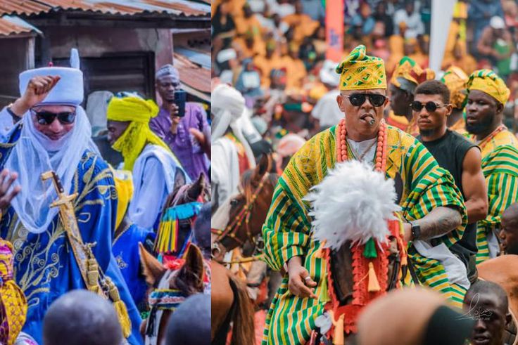 Senator Saliu Mustapha (left) and Farooq Oreagba (right). [X, formerly Twitter]