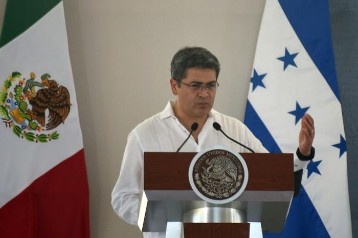 Honduran President Juan Orlando Hernandez, pictured on July 27, 2019, says the move to open a diplomatic office in Jerusalem is recognition of the city as Israel's capital