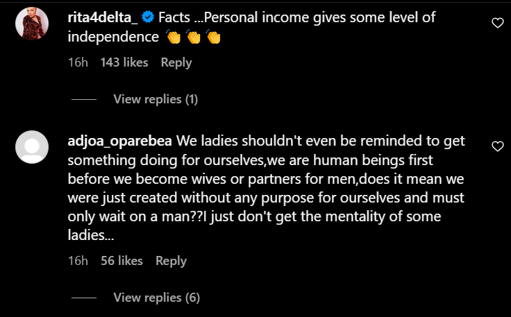 Comments from Omoni Oboli's post [Instagram/Omoni Oboli]