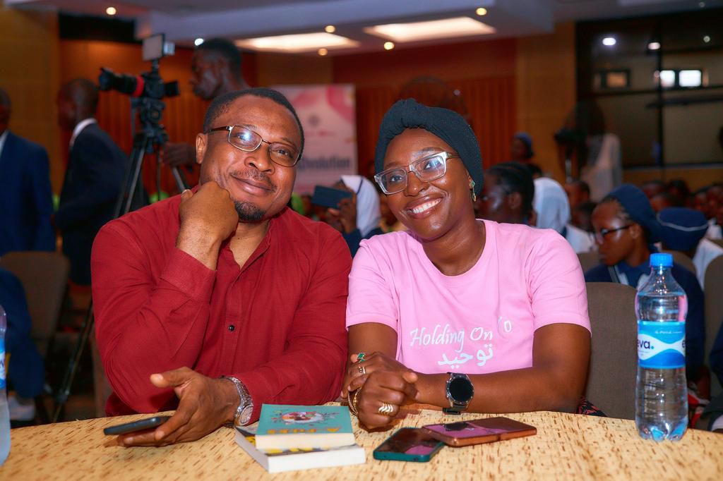 L-R: Co-founder of Narrative Landscape Press, Dr Eghosa Imasuen with founder of Kids Literary Circle, Adesola Alli