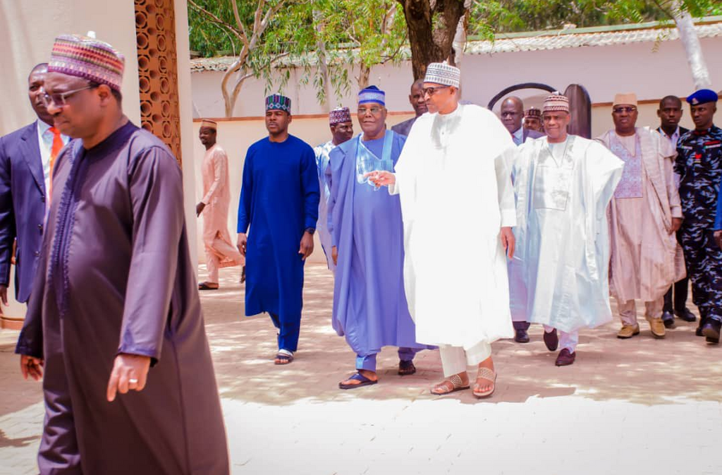 Atiku Abubakar pays surprise visit to former President Muhammadu Buhari in Daura [Twitter:@atiku]