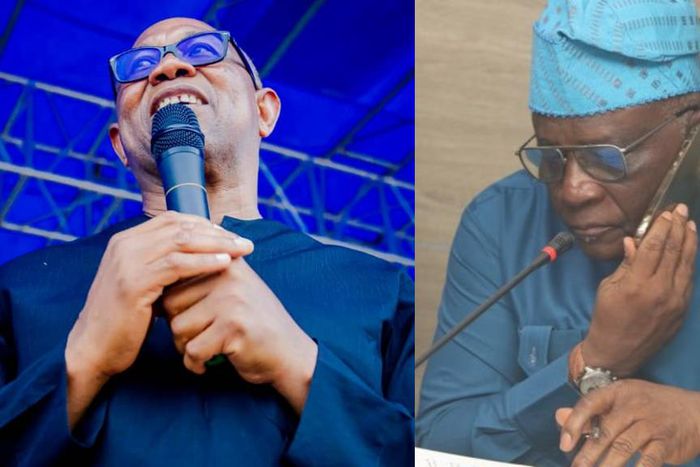 Peter Obi and Bayo Onanuga [Facebook/X]