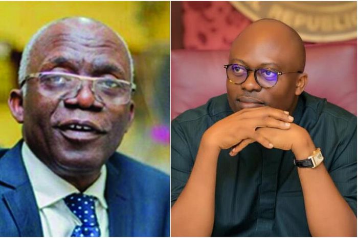 Human Rights lawyer, Femi Falana and Governor Siminalayi Fubara of Rivers State.