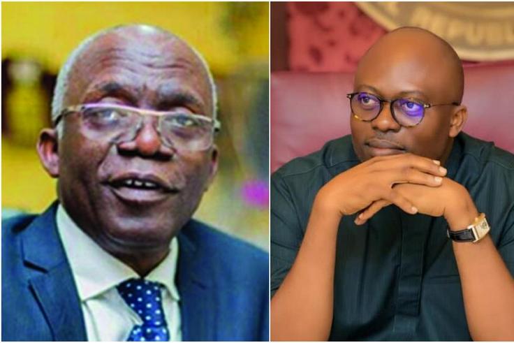 Human Rights lawyer, Femi Falana and Governor Siminalayi Fubara of Rivers State.