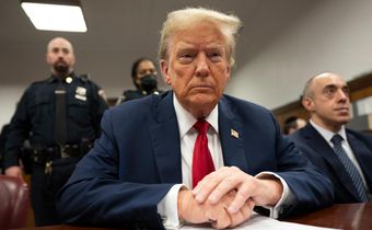 Donald Trump at the defense table during his hush-money trial in Manhattan.Steven Hirsch-Pool/Getty Images