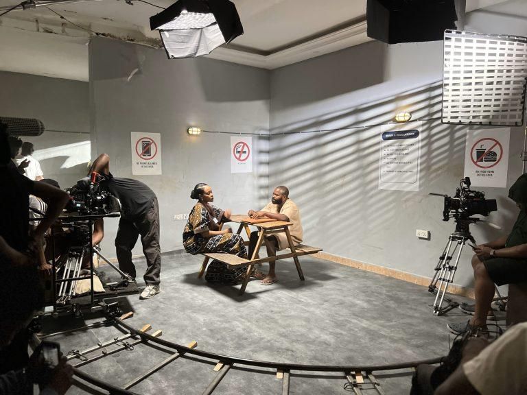 Gabriel Afolayan and Uche Montana on set of 'The Betrayed' [ShockNg]