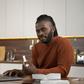 A man working remotely