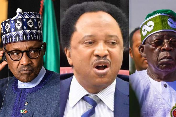 Muahammadu Buhari, Senator Shehu Sani and Bola Tinubu. [Facebook/Getty Images]