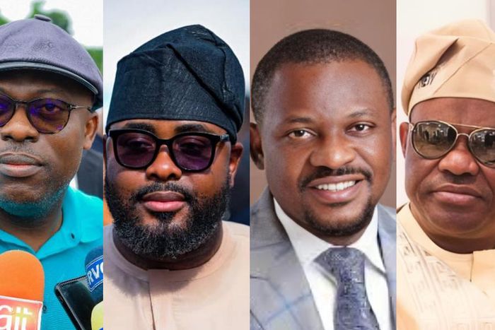 Gov Sim Fubara,  Hon. Victor Oko-Jumbo, Hon. Martin Amaewhule and Nyesom Wike. [Facebook]