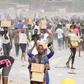 Residents of Abuja vandalised and looted a warehouse belonging to the Federal Capital Territory (FCT) Department of Agriculture in the Tasha area of Abuja. [Nairmetrics]