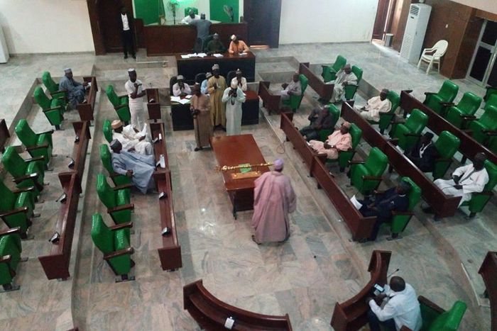 Jigawa House of Assembly has impeached Speaker, Alhaji Isa Idrs, Chief Whip, Mr. Aminu Sale and the Majority Leader of the Mr. Sani Isyaku [Facebook/JigawaHouseOfAssembly]