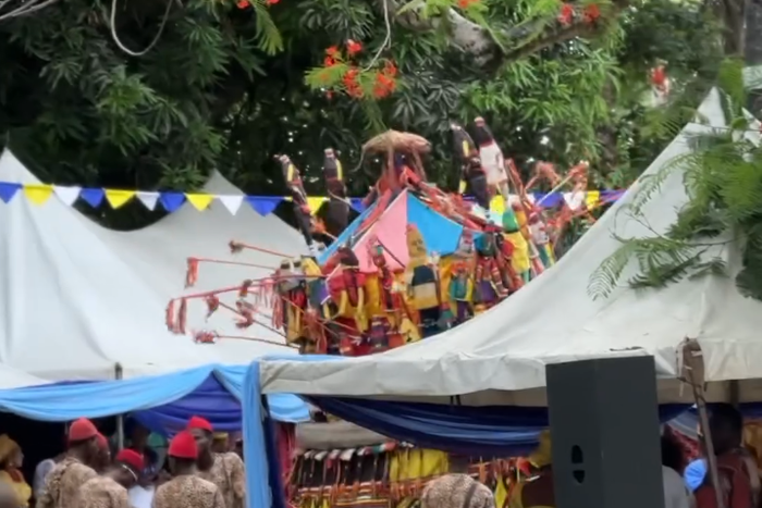 On set of 'Ijele' [Instagram/@winifredunusual]