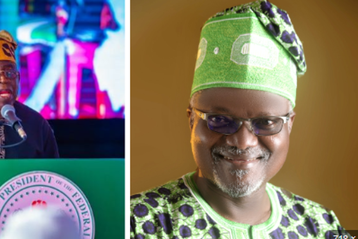 President Bola Tinubu and Prof John Obafunwa [The Nation Newspaper]